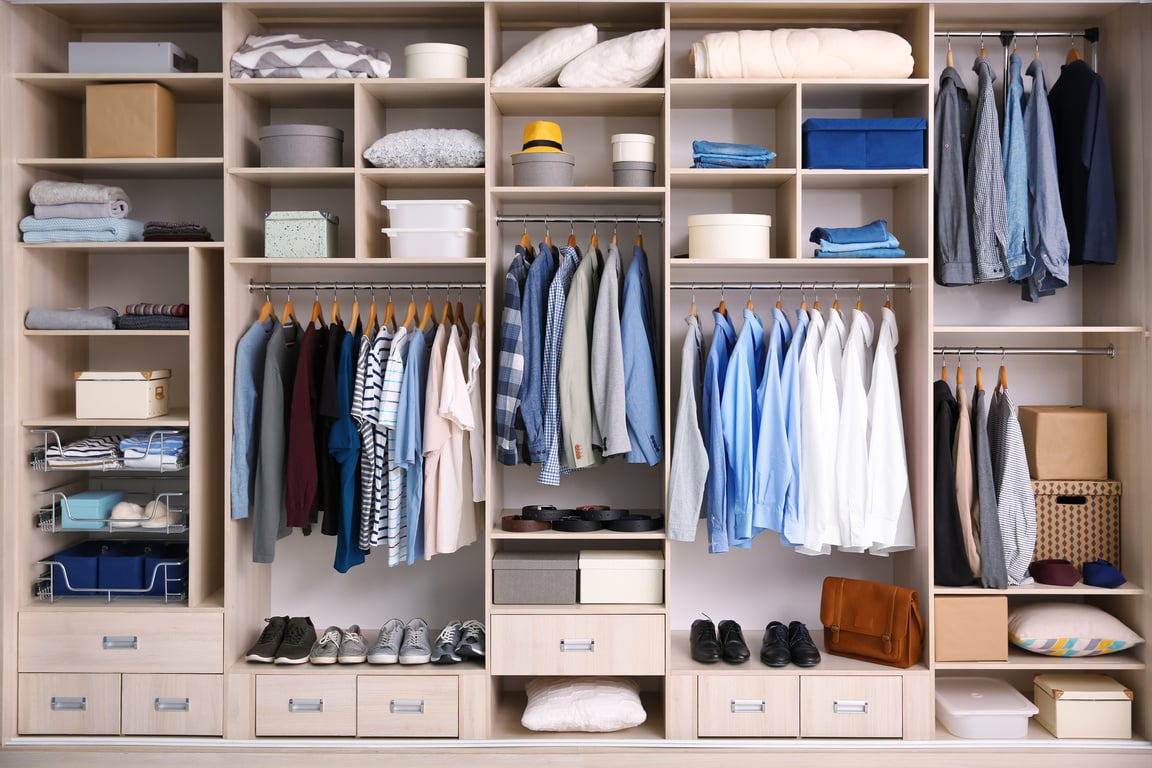 Dressing Room with Big Wardrobe for Men